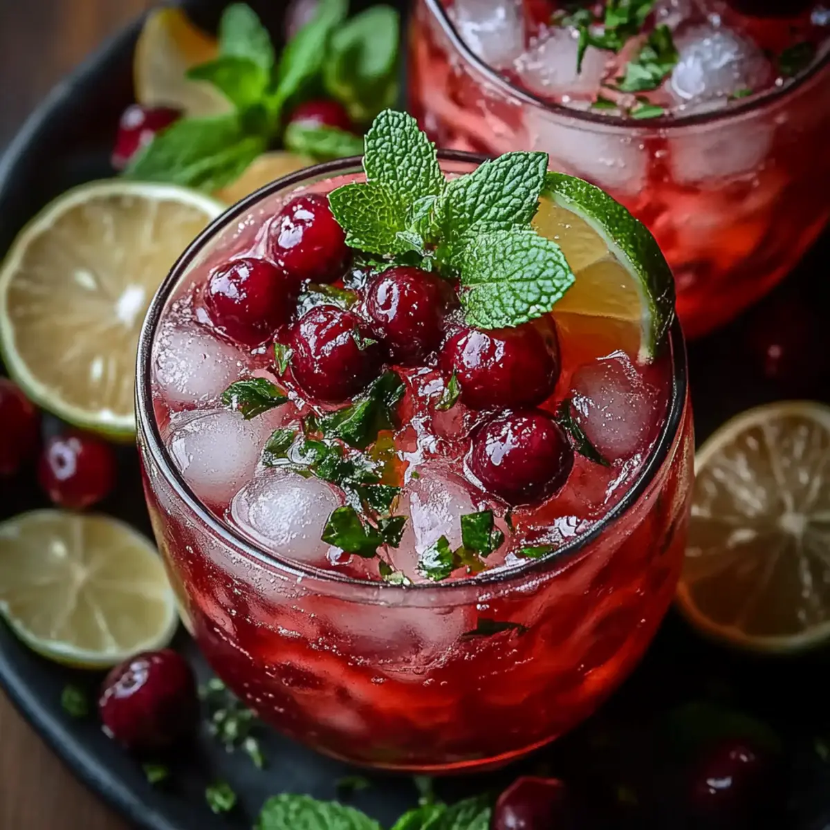 Vanilla Cranberry Crush Mocktail