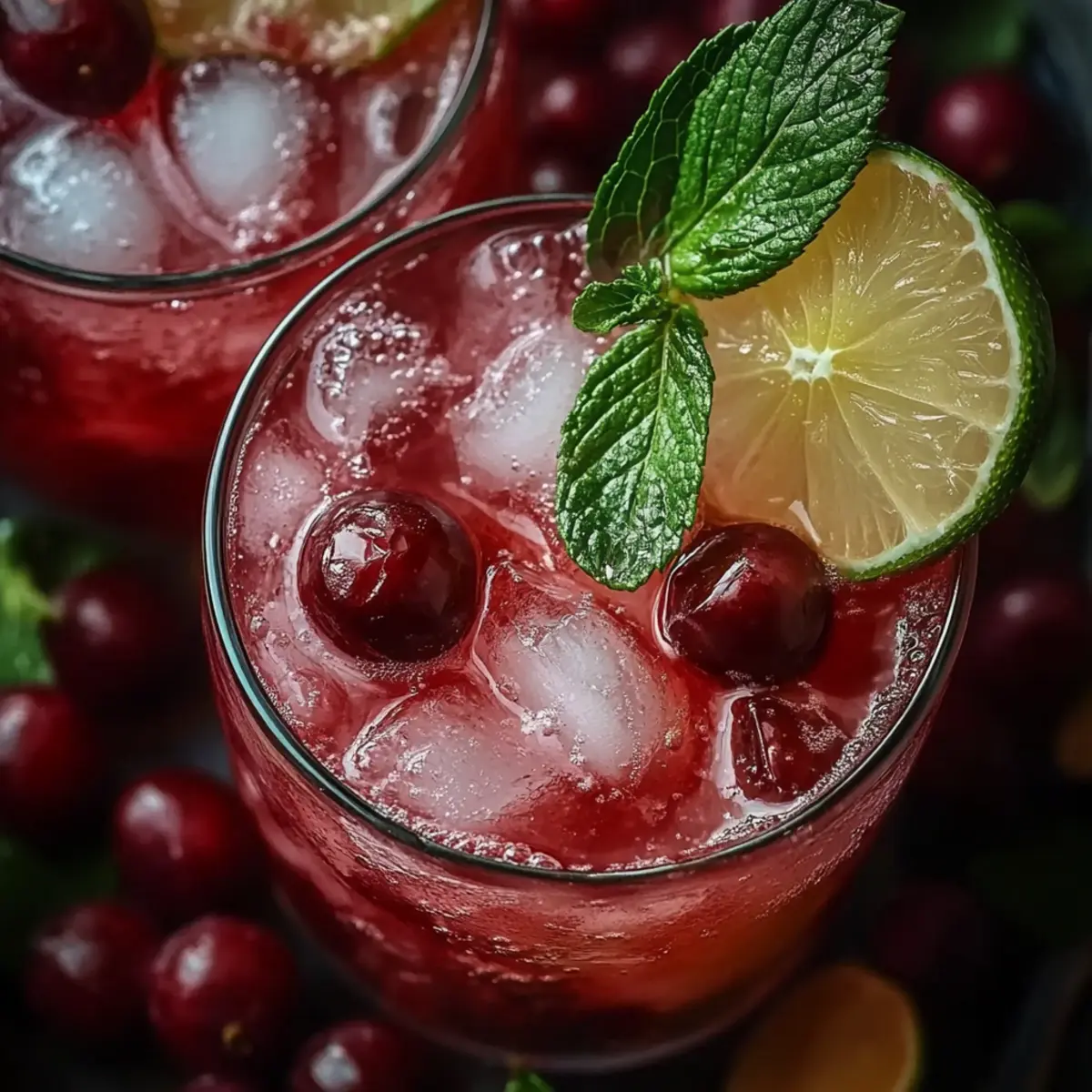 Vanilla Cranberry Crush Mocktail