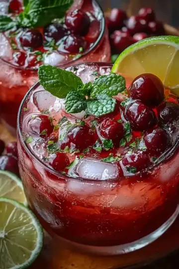 Vanilla Cranberry Crush Mocktail