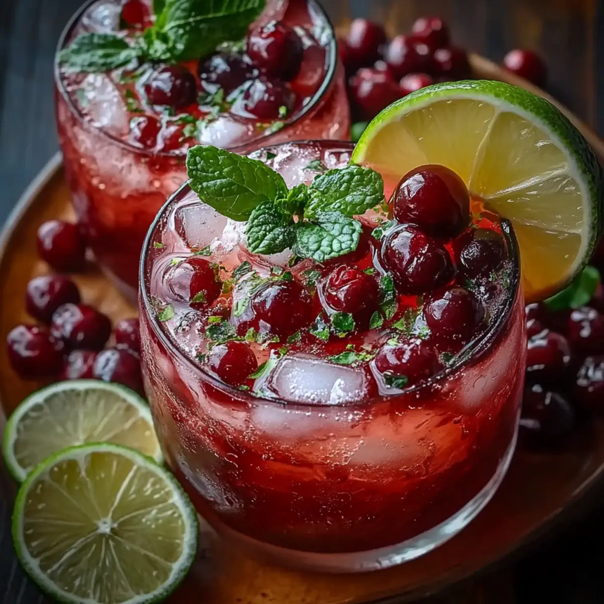 Vanilla Cranberry Crush Mocktail
