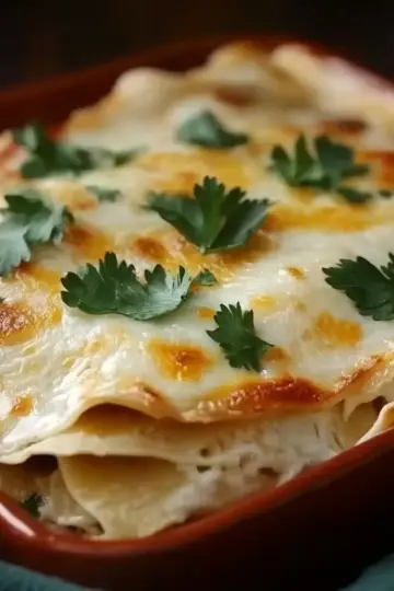 White Chicken Enchilada Casserole