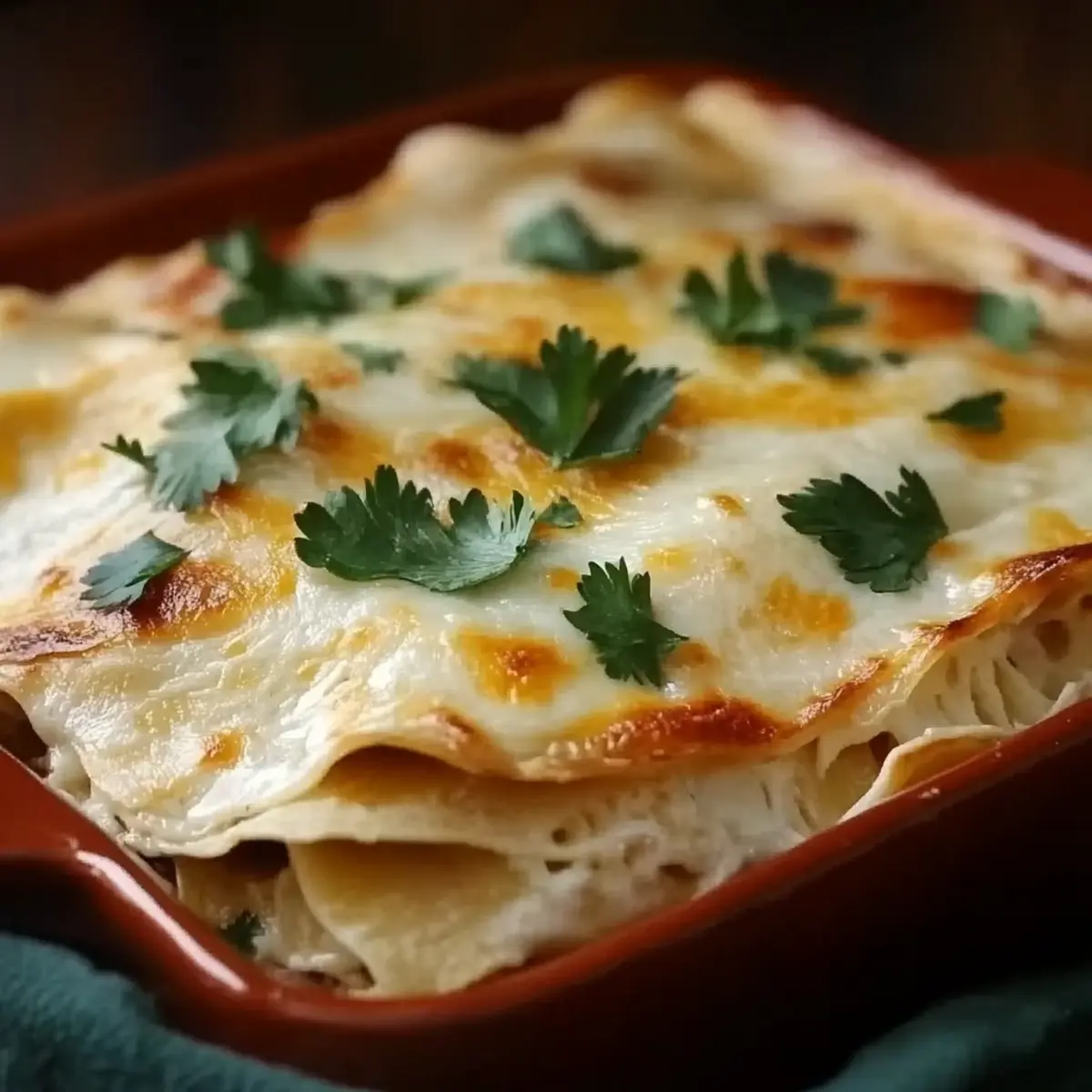 White Chicken Enchilada Casserole