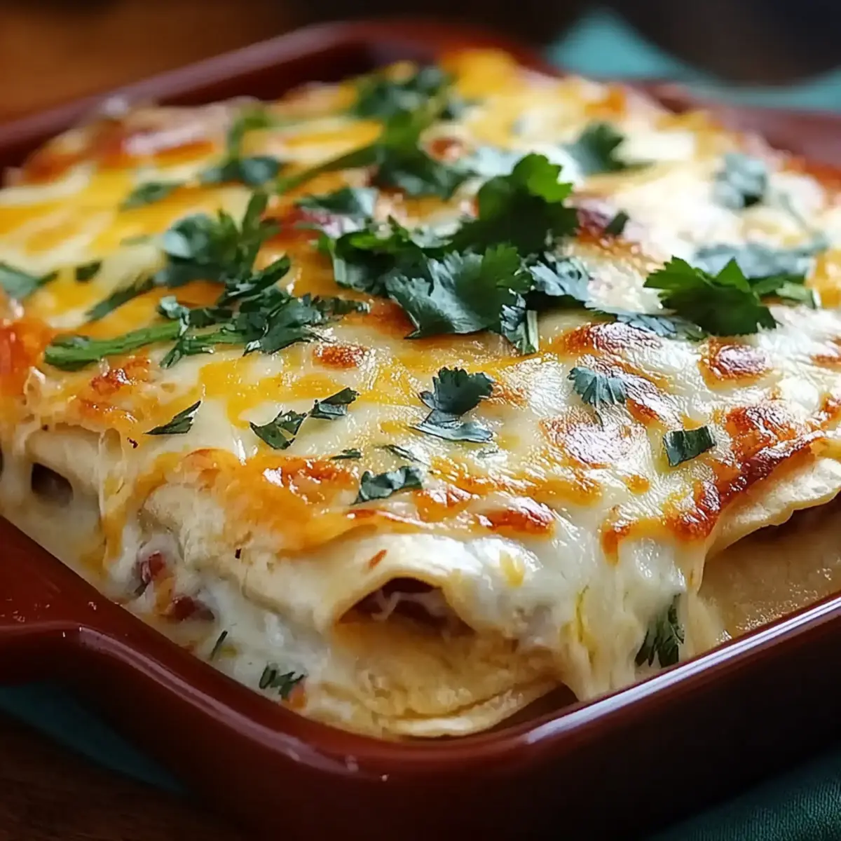 White Chicken Enchilada Casserole