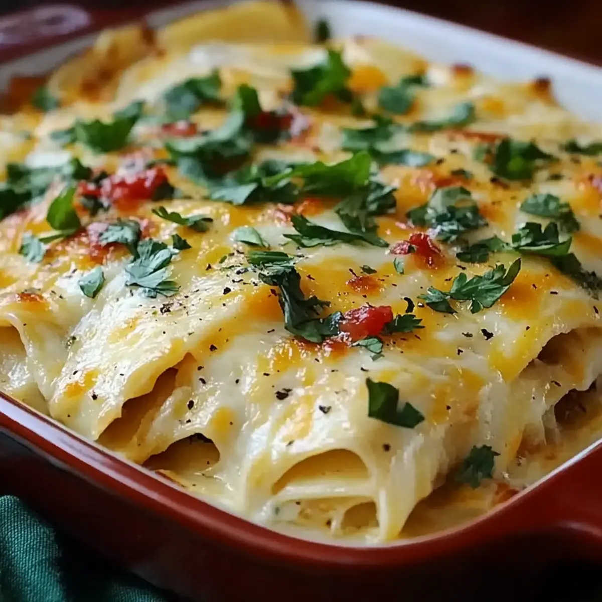 White Chicken Enchilada Casserole
