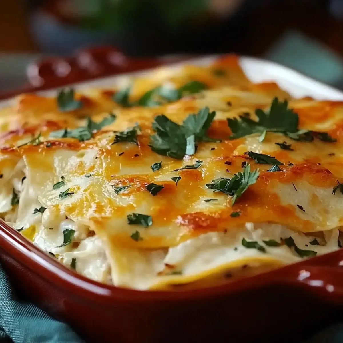 White Chicken Enchilada Casserole