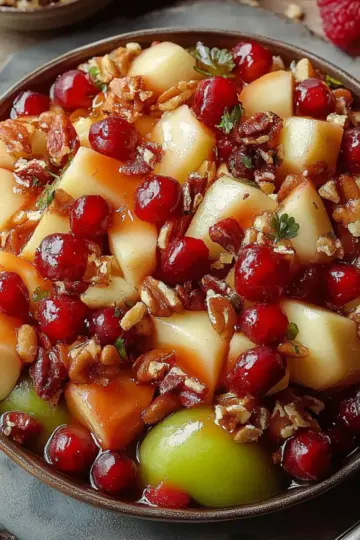 Winter Fruit Salad with Cinnamon Vanilla Dressing