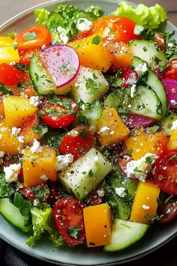 Zesty Crunchy Divorce Salad with Fresh Vegetables