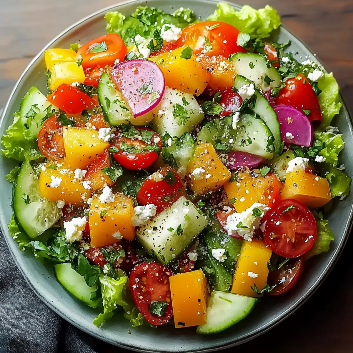 Zesty Crunchy Divorce Salad with Fresh Vegetables