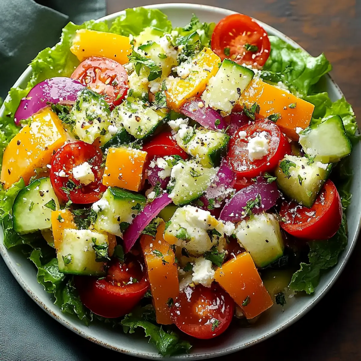 Zesty Crunchy Divorce Salad with Fresh Vegetables