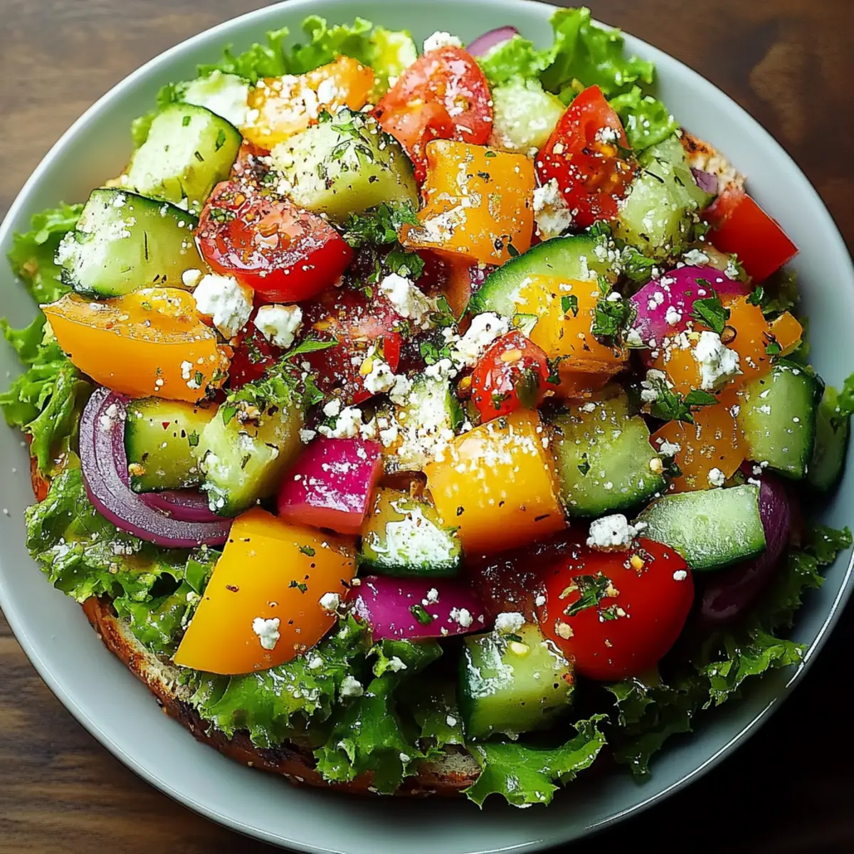 Zesty Crunchy Divorce Salad with Fresh Vegetables