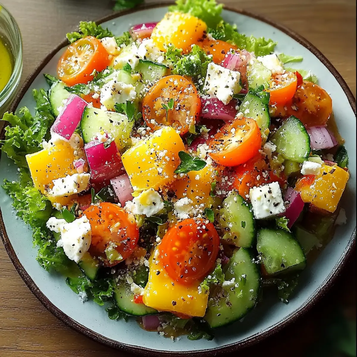 Zesty Crunchy Divorce Salad with Fresh Vegetables