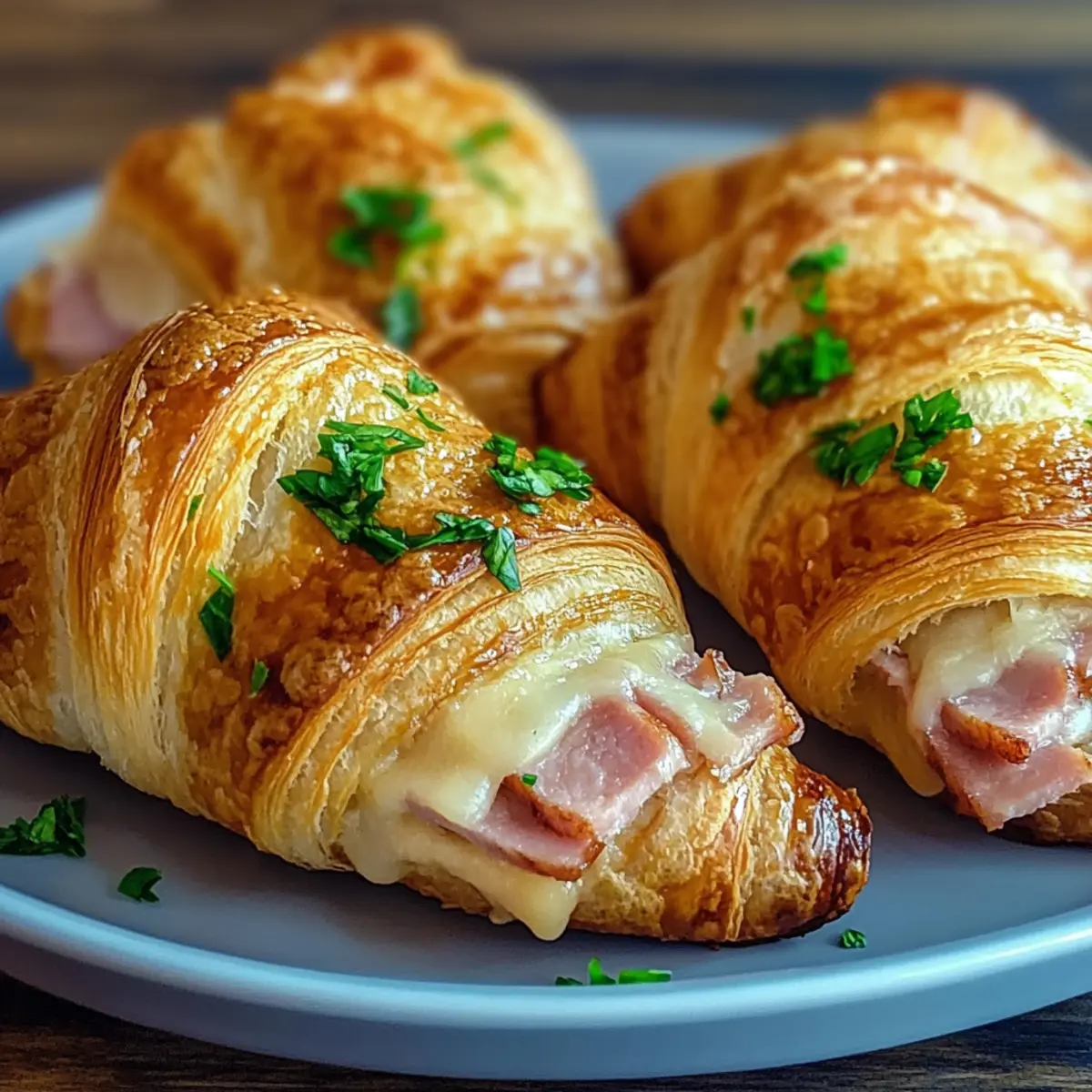 Air Fryer Ham Cheese Croissants