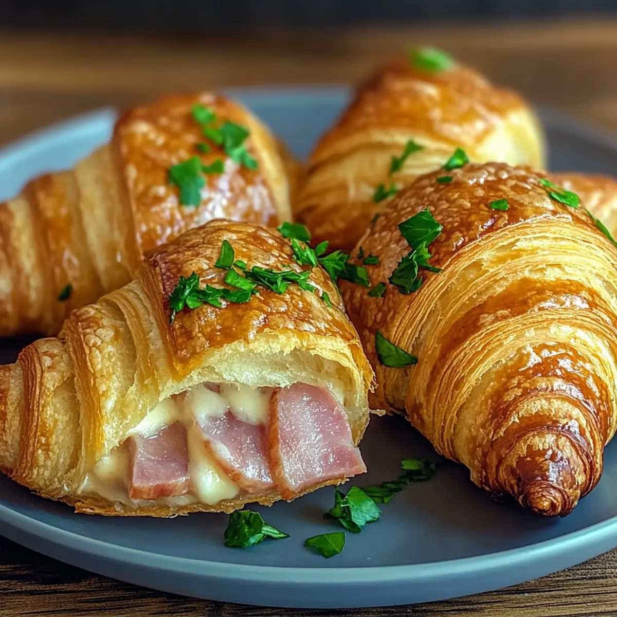 Air Fryer Ham Cheese Croissants