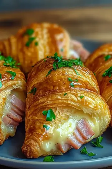 Air Fryer Ham Cheese Croissants