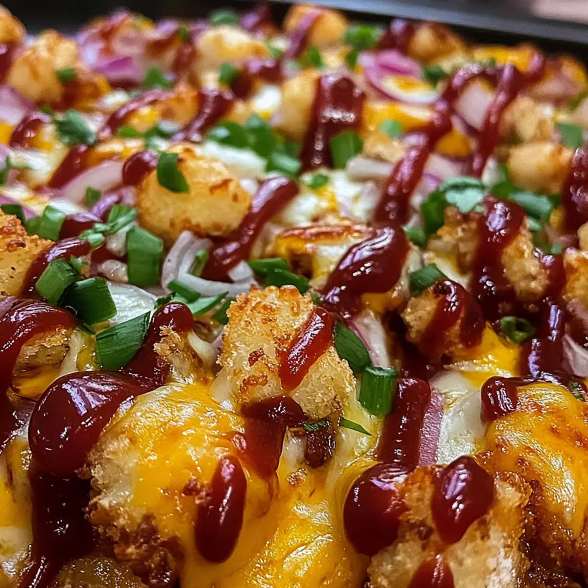 BBQ Chicken Tater Tot Casserole
