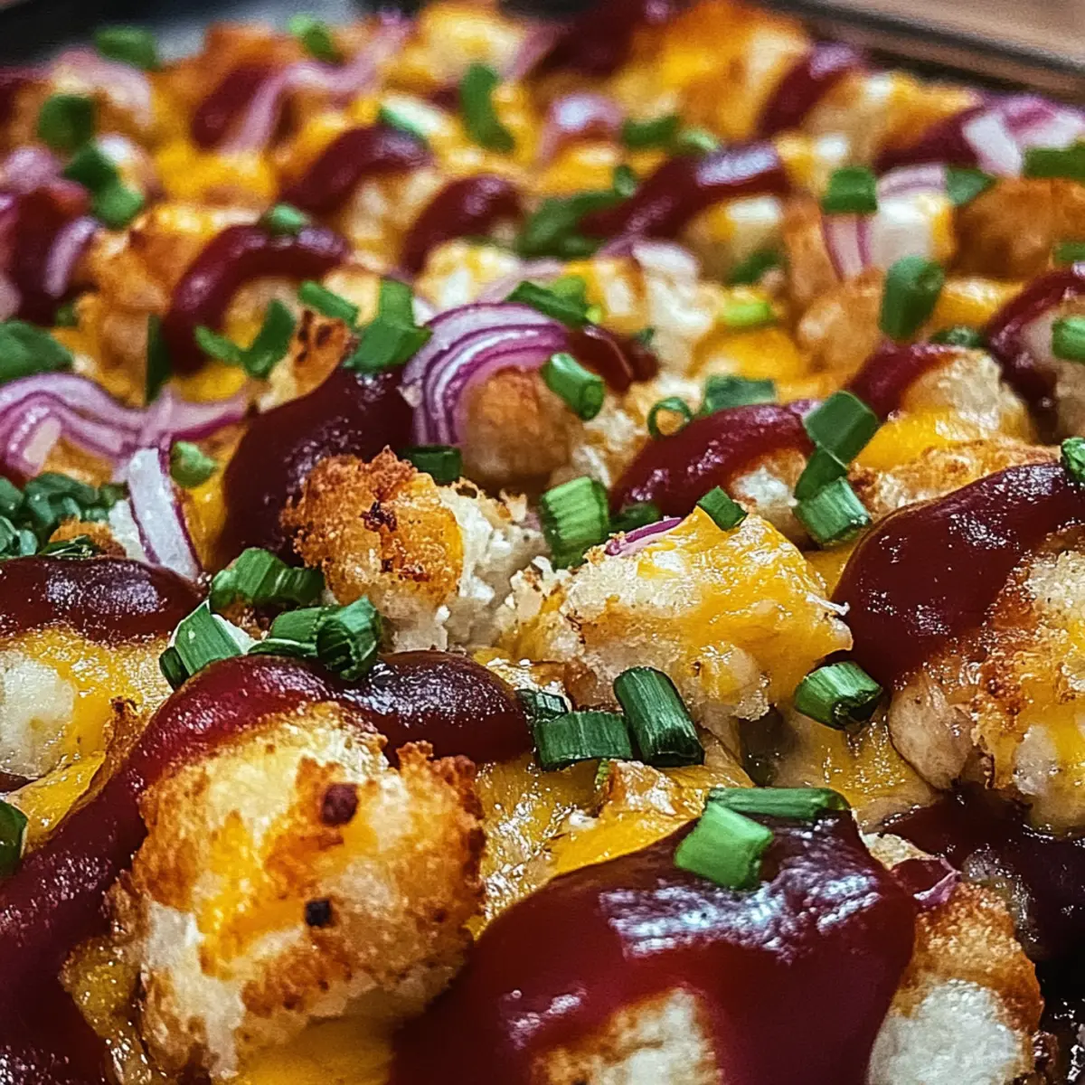 BBQ Chicken Tater Tot Casserole