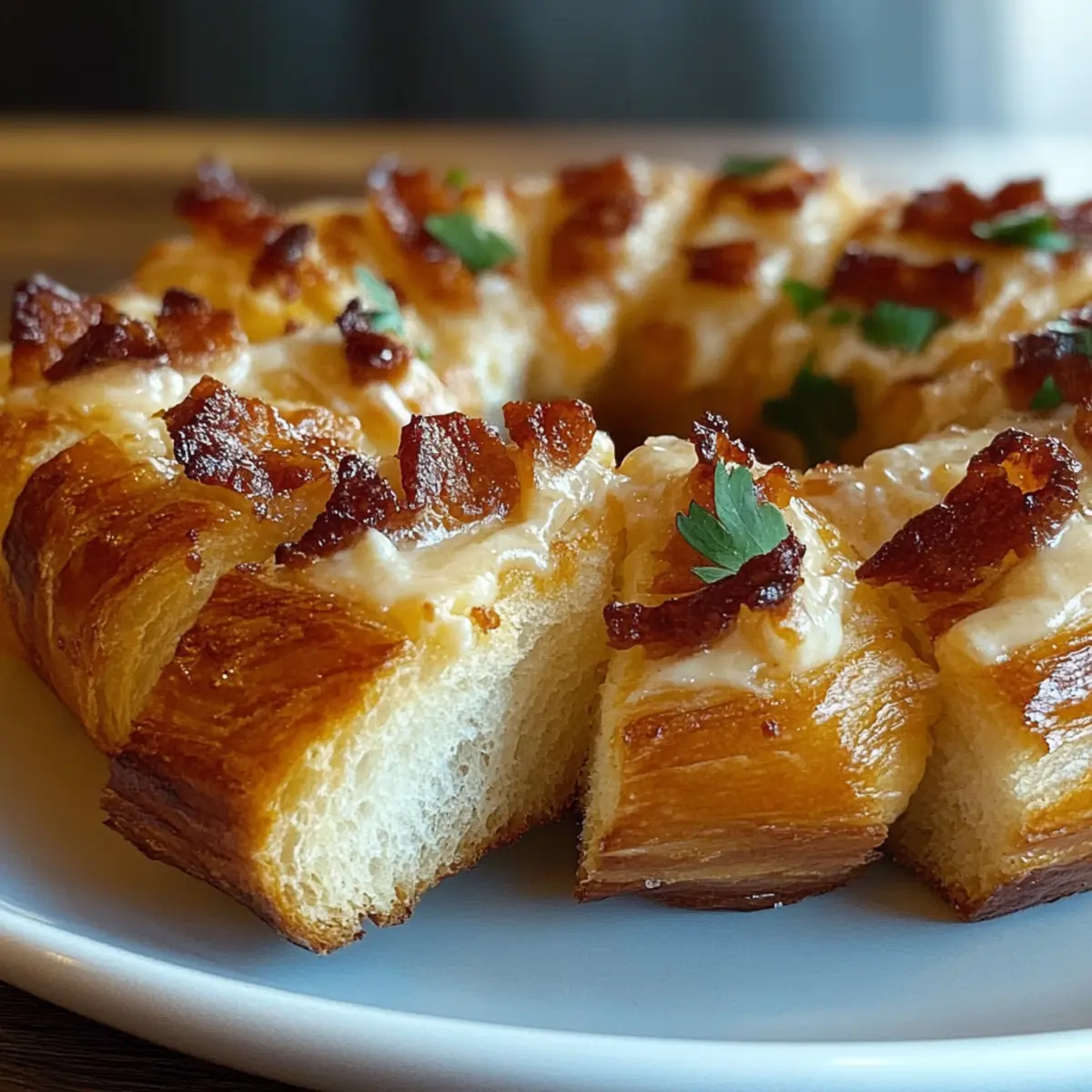 Bacon Brie Crescent Wreath