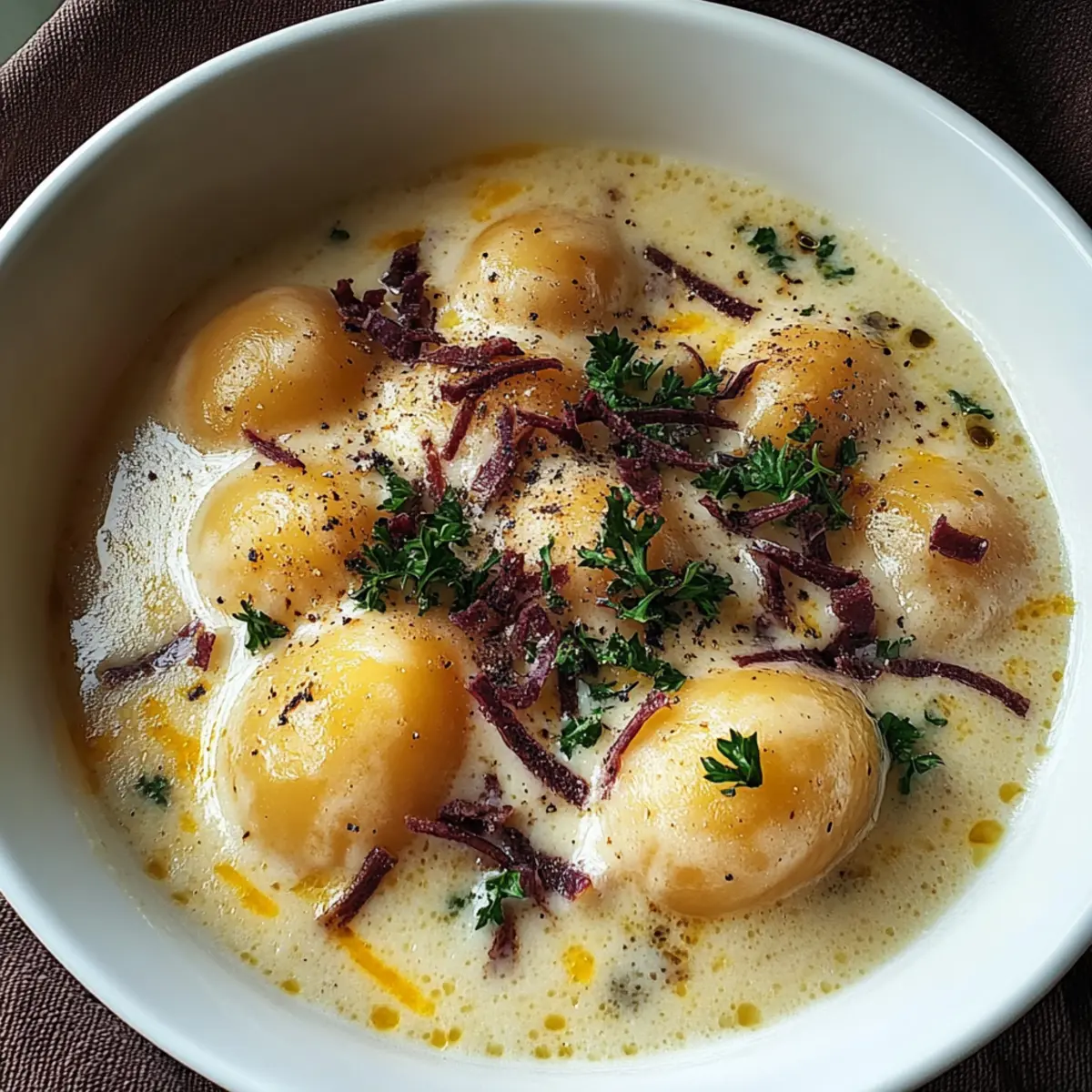 Bacon Cheddar Gnocchi Soup