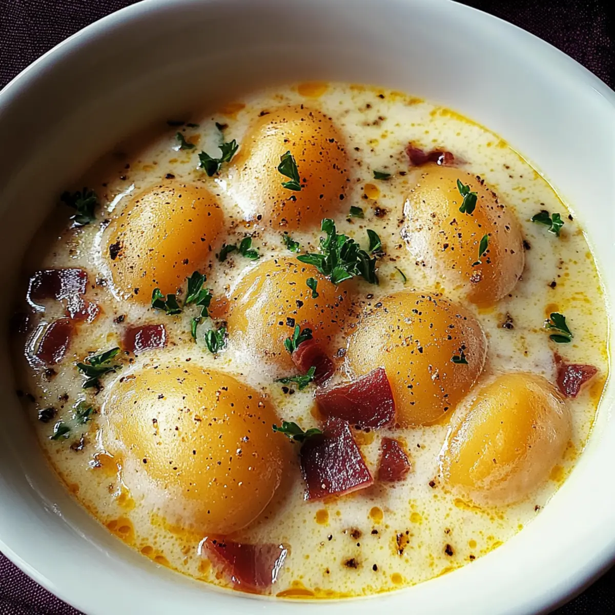 Bacon Cheddar Gnocchi Soup