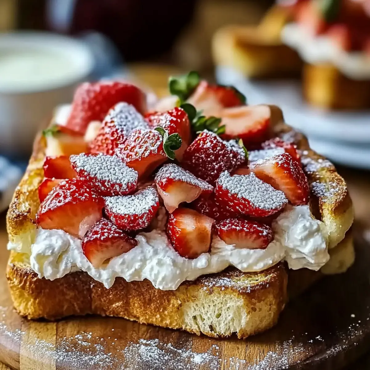 Baked Strawberries and Cream French Toast