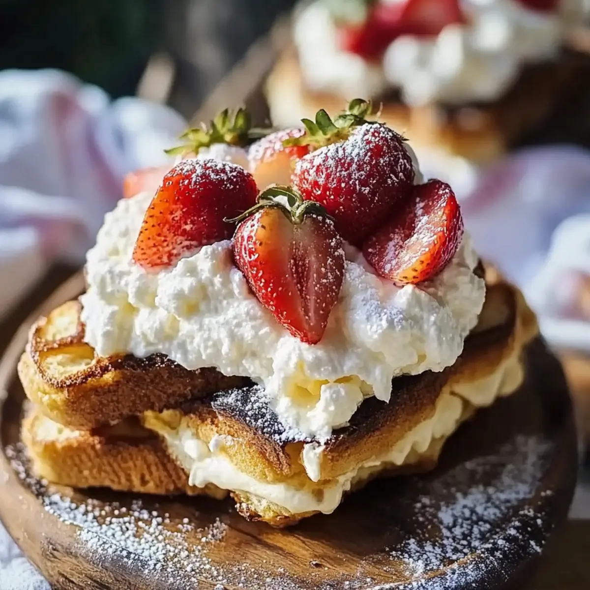 Baked Strawberries and Cream French Toast