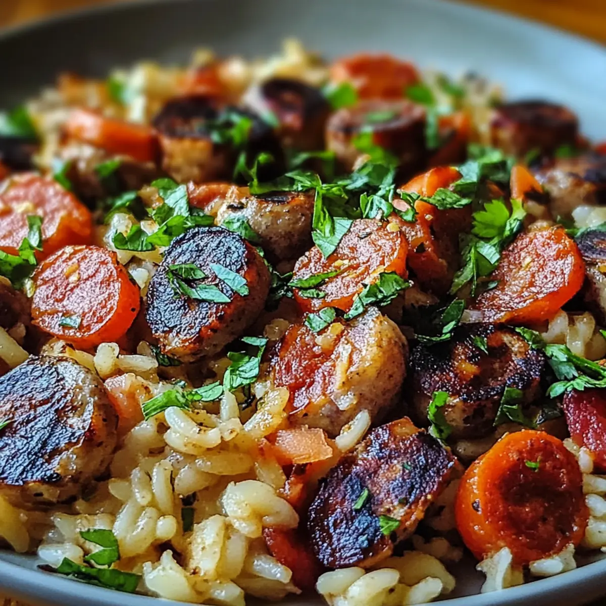 Black Beans, Sausage and Rice Skillet