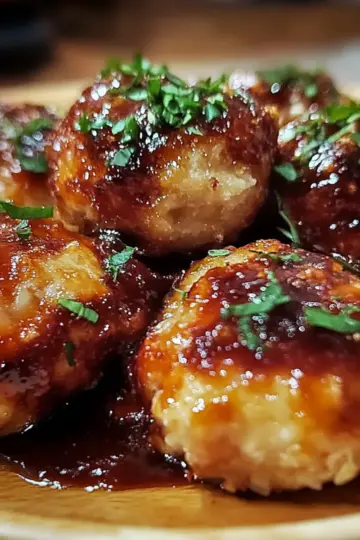 Bourbon Apple Butter Meatballs