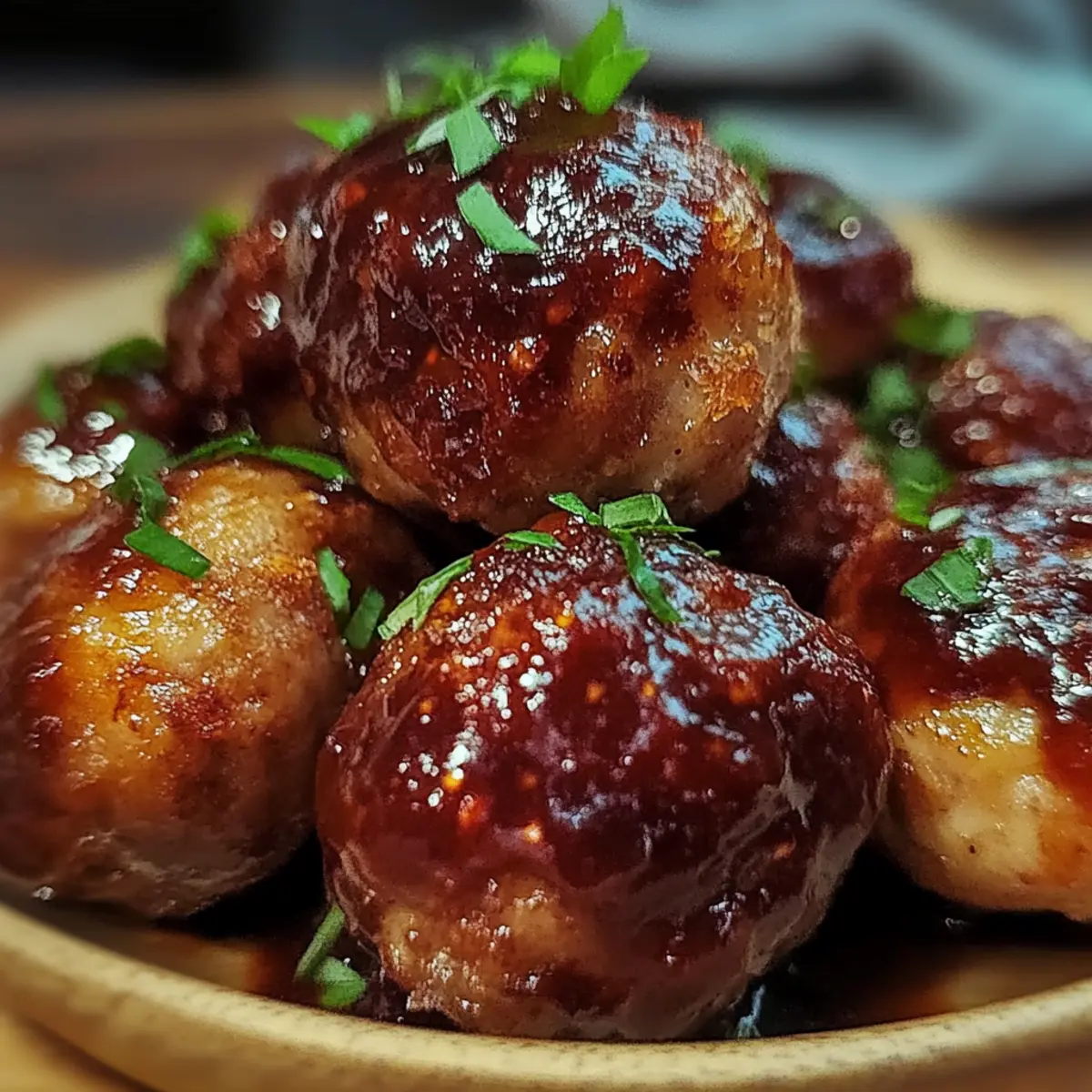 Bourbon Apple Butter Meatballs