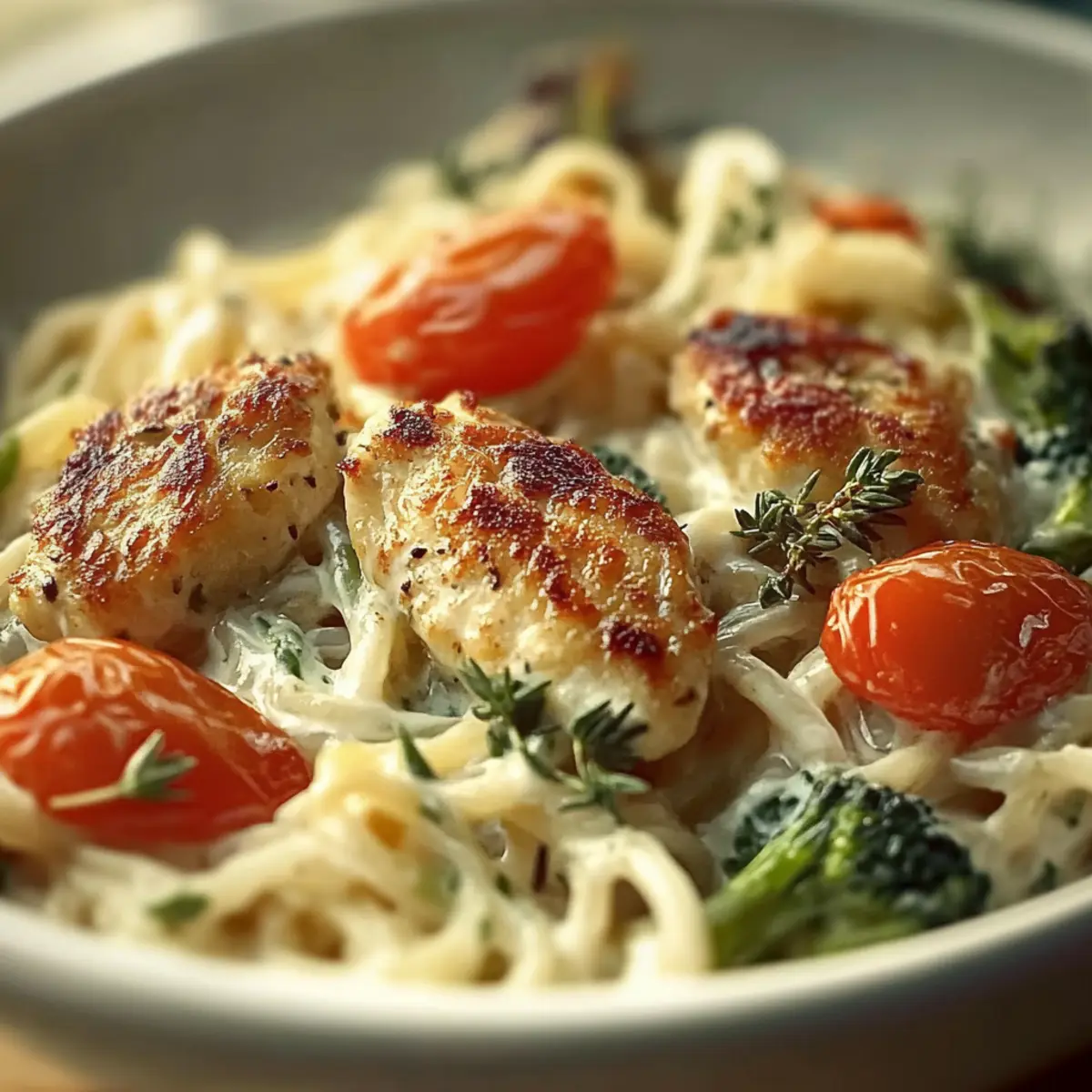 Boursin Orzo Bake: Creamy, One-Pan Dinner with Chicken & Veggies → Creamy Orzo Bake with Chicken and Veggies