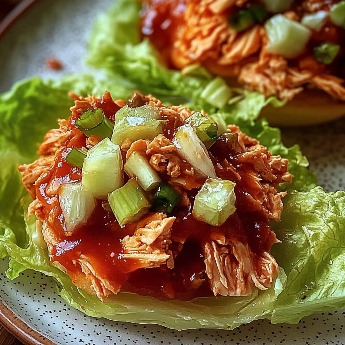 Buffalo Chicken Lettuce Wraps
