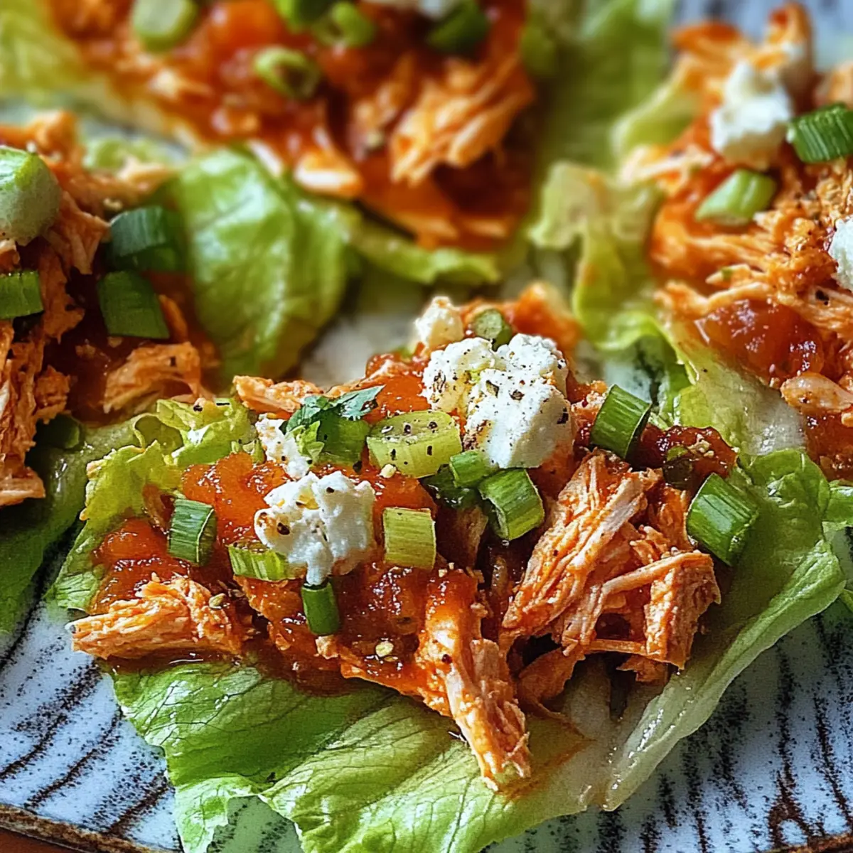 Buffalo Chicken Lettuce Wraps