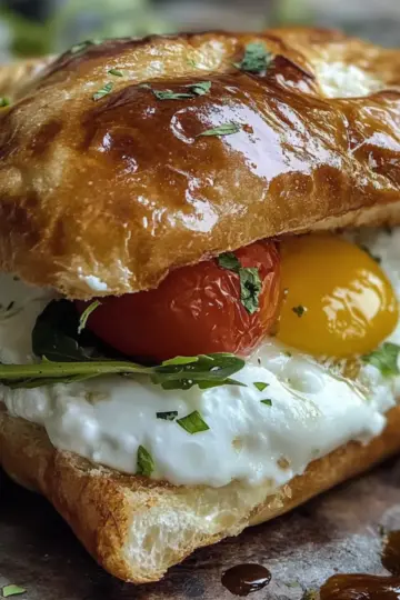 Burrata Italian Focaccia Sandwich