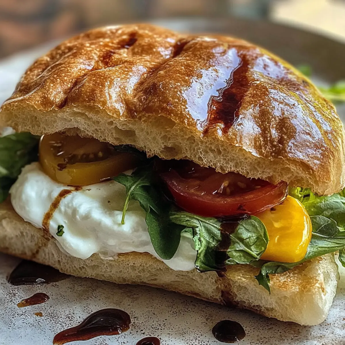Burrata Italian Focaccia Sandwich