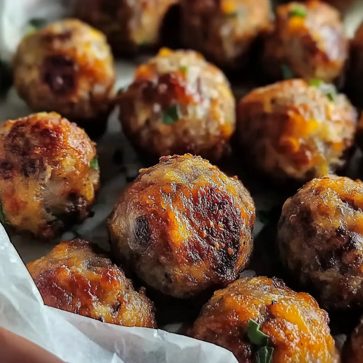 Cheddar Bay Beef Sausage Balls