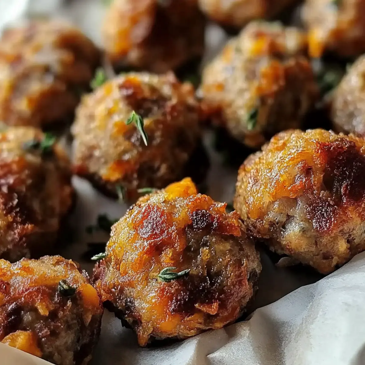 Cheddar Bay Beef Sausage Balls