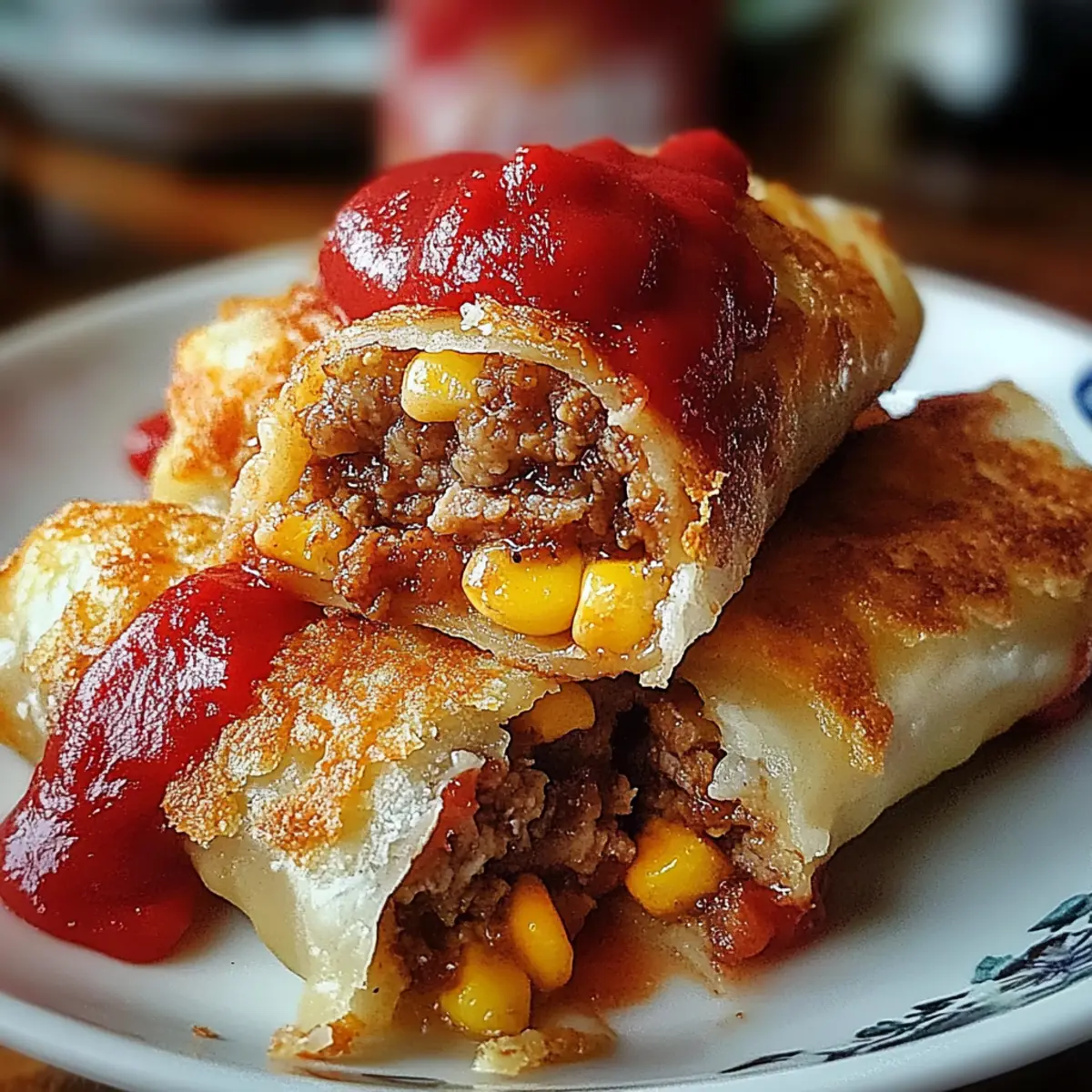 Cheeseburger Eggrolls