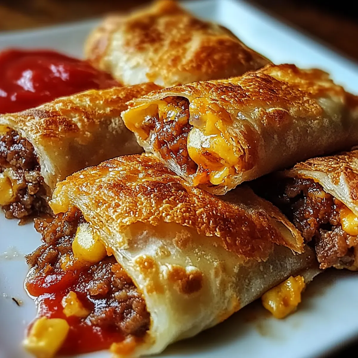 Cheeseburger Eggrolls