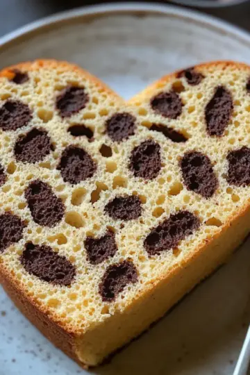 Cheetah Print Heart Cake