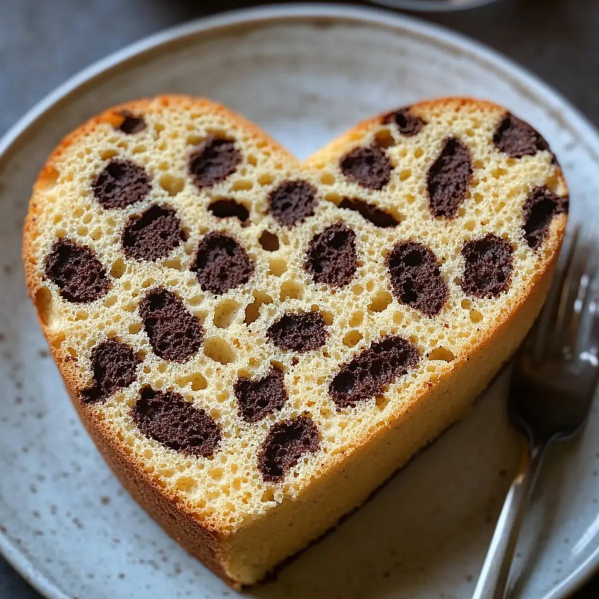 Cheetah Print Heart Cake