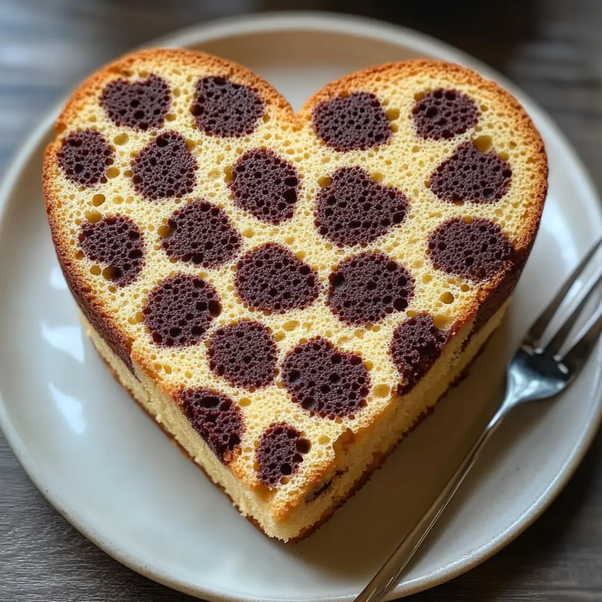 Cheetah Print Heart Cake