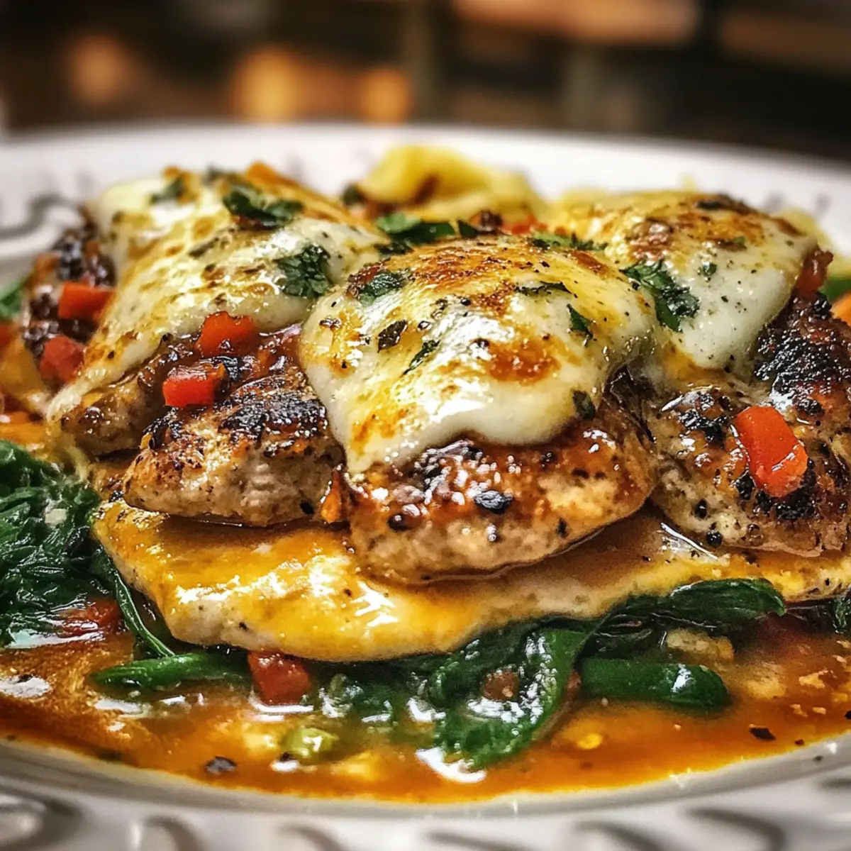 Chicken Spinach Mushroom Low Carb Oven Dish