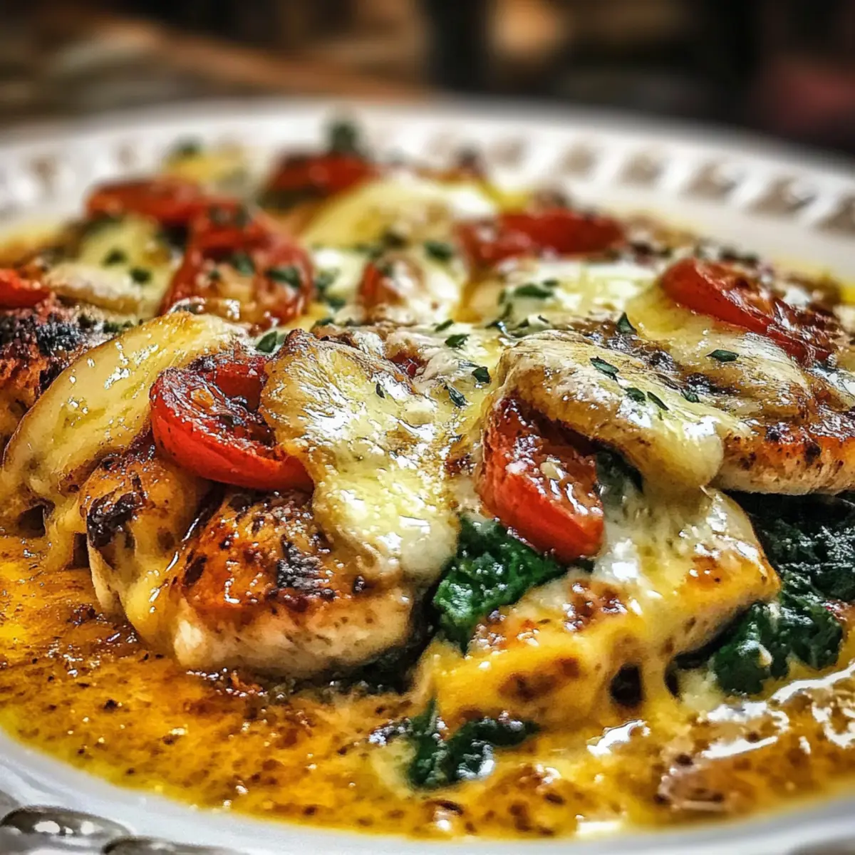 Chicken Spinach Mushroom Low Carb Oven Dish