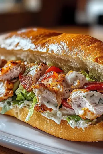 Chopped Chicken Bacon Ranch Sandwich