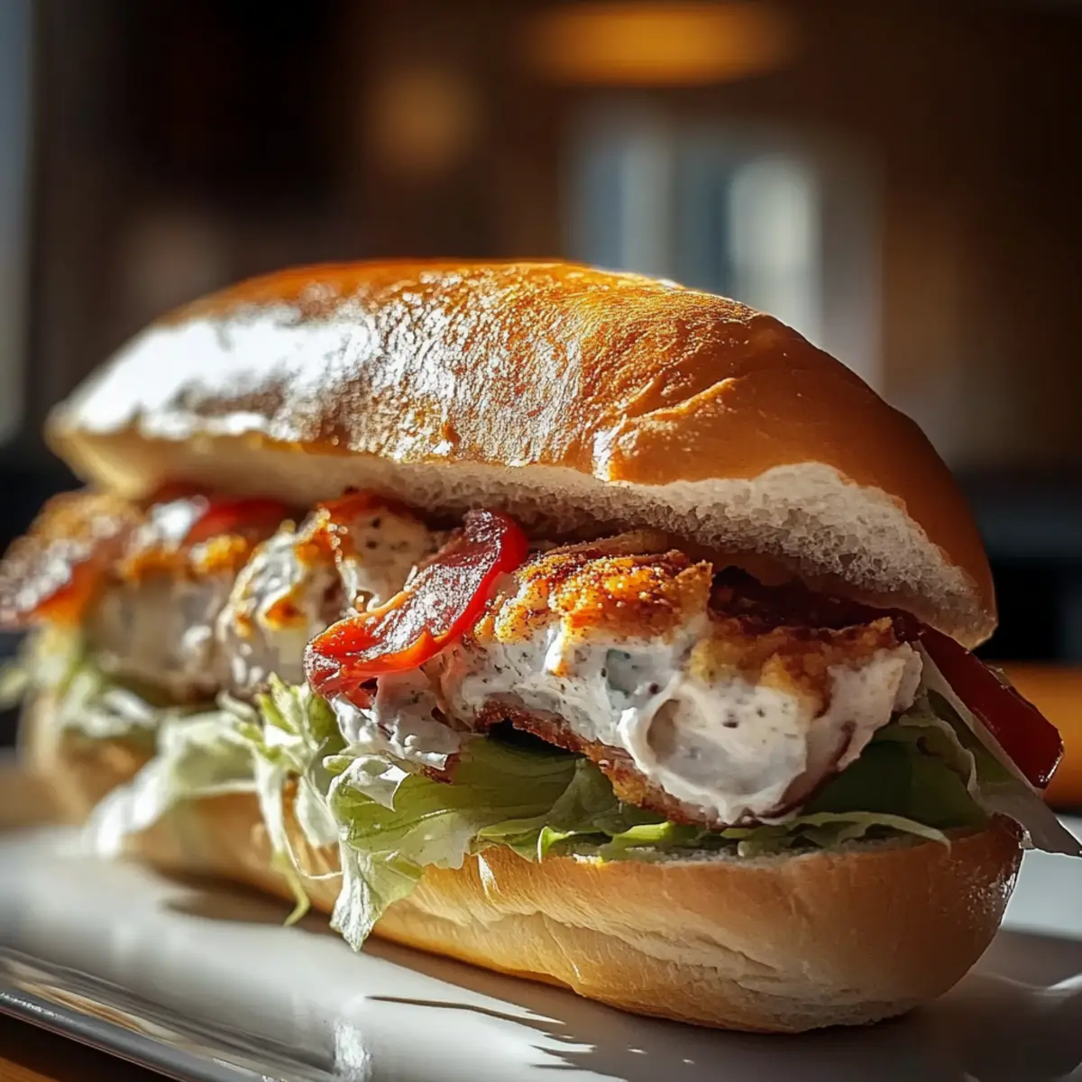 Chopped Chicken Bacon Ranch Sandwich