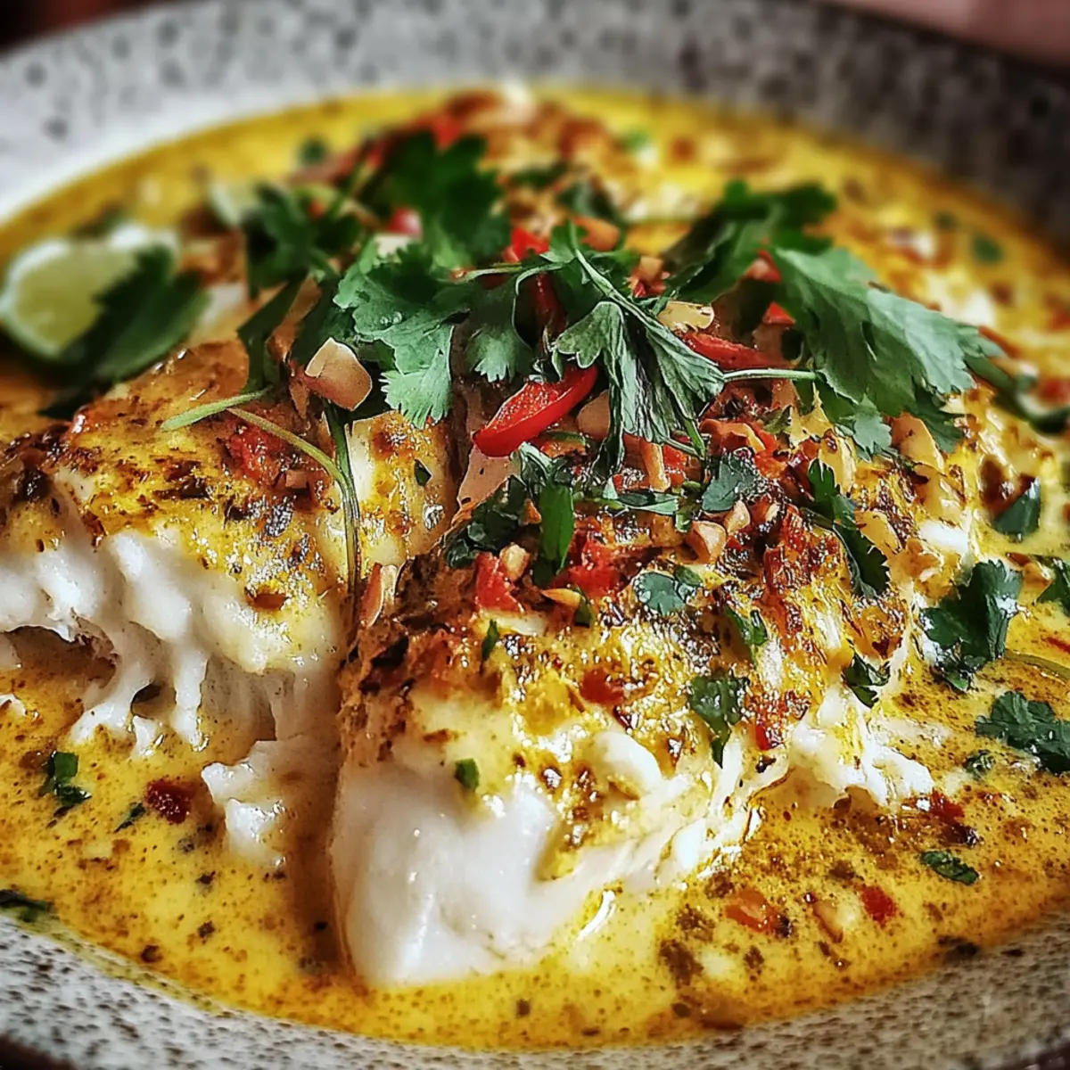 Coconut Lime Fish Curry with Jasmine Rice