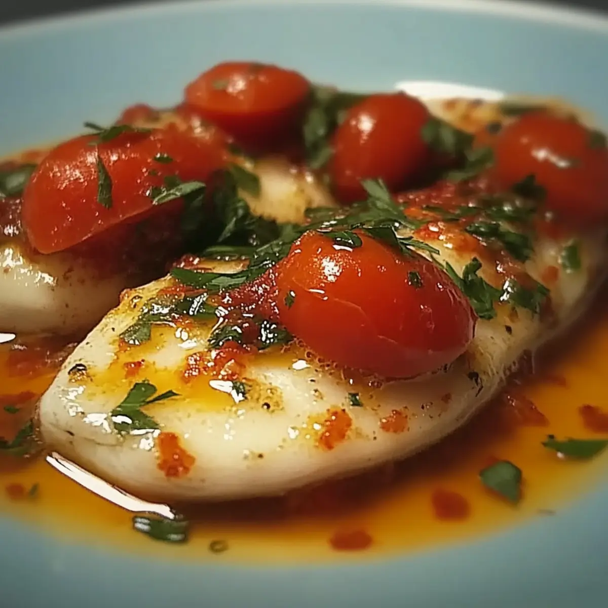 Cod Fillets with Cherry Tomato Sauce