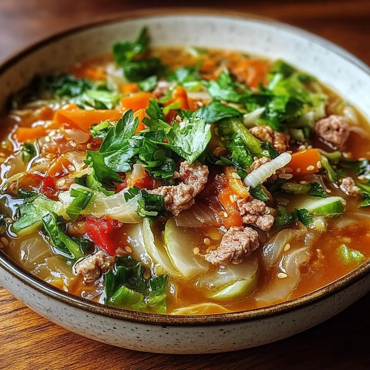 Cozy One-Pot Egg Roll Soup