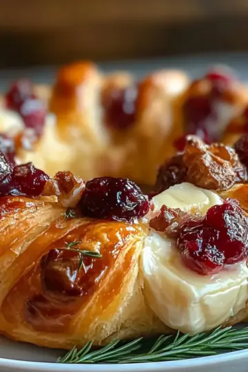 Cranberry Brie Crescent Ring