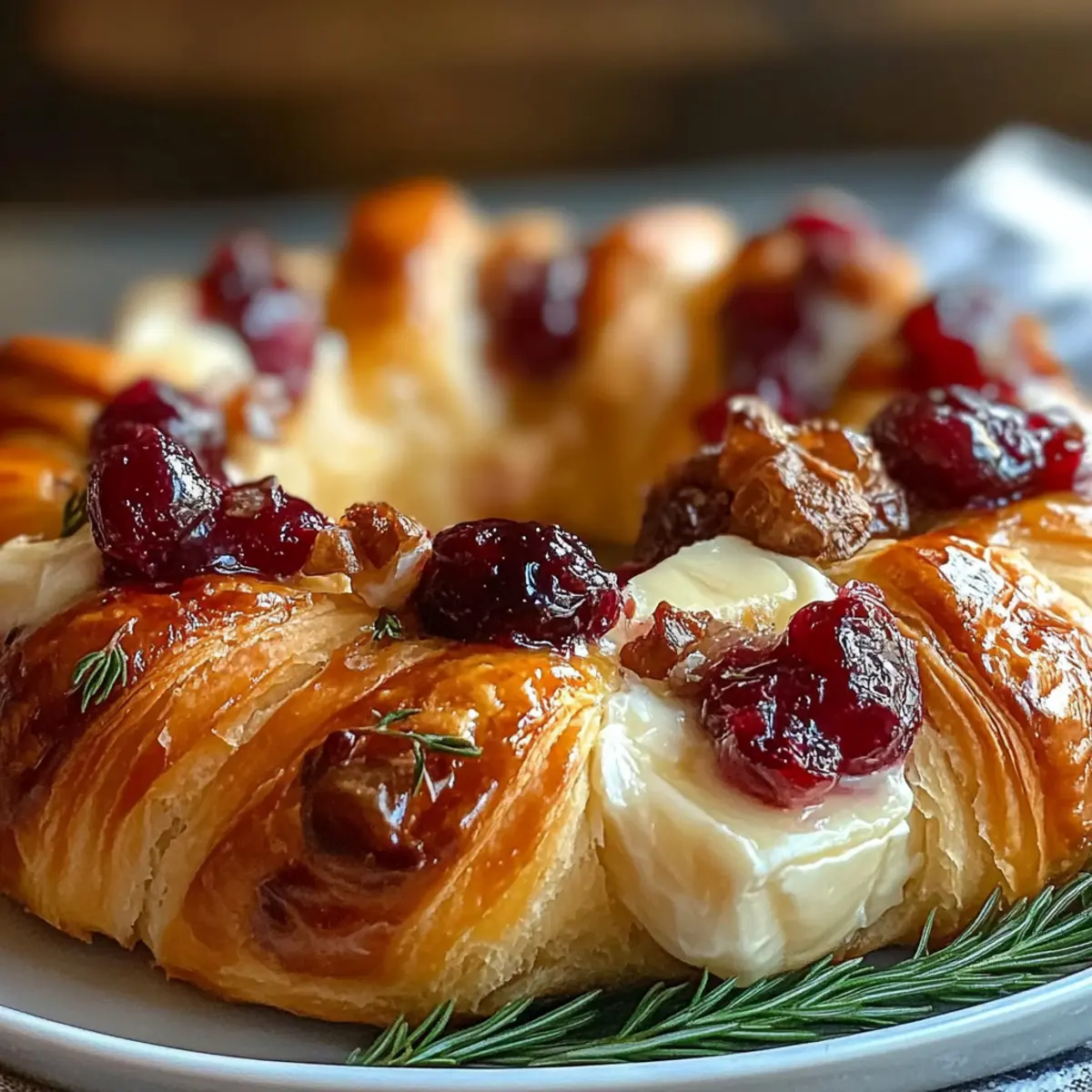 Cranberry Brie Crescent Ring