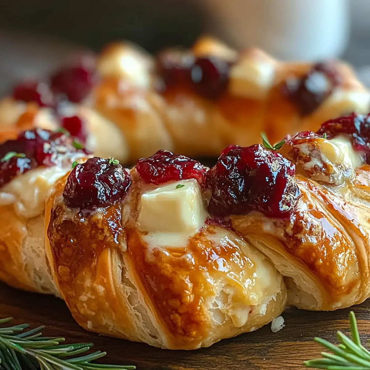 Cranberry Brie Crescent Ring
